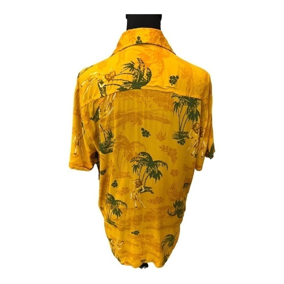 Hawaiian Palm Tree Hula Girl Short Sleeve Shirt Small - Picture 3 of 12